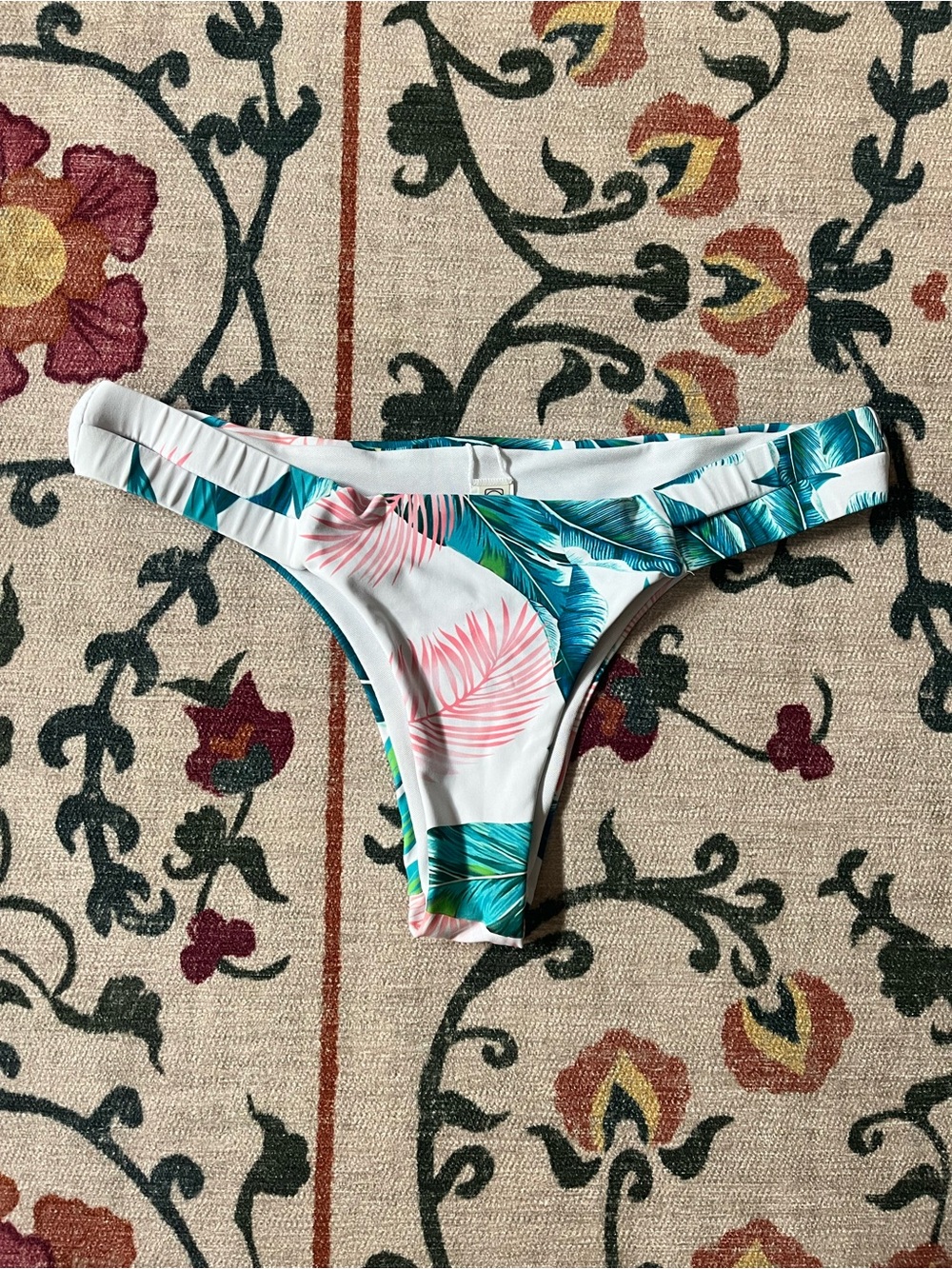 Women’s Tropical Leaf Print Bikini Bottom